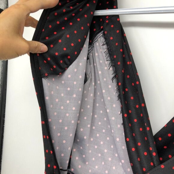 Vintage Place De La Mode by Sears Short Sleeve Red Black Polka Dot A-line dress - Picture 11 of 15